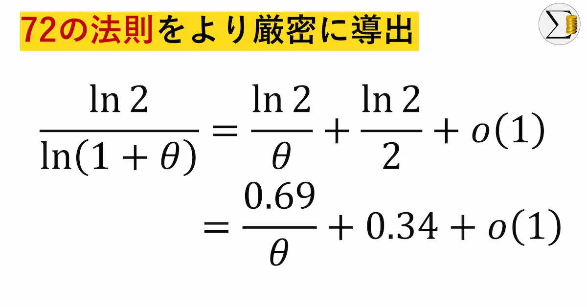【投資・数学】72,115,144の法則をより厳密に導出